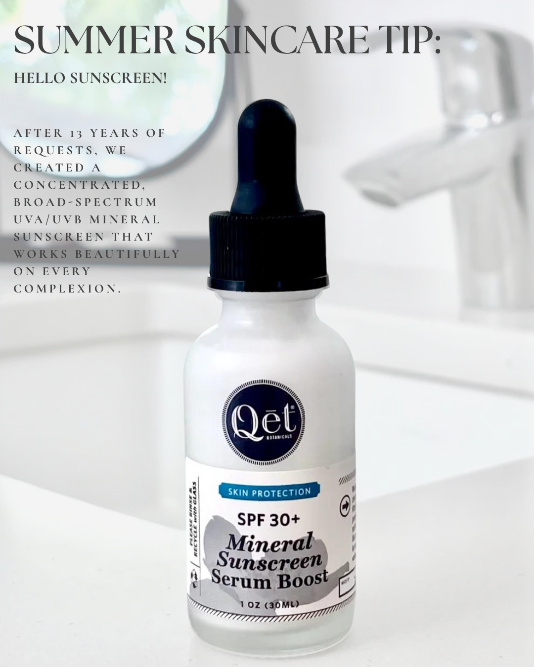 New Mineral Sunscreen Serum Boost