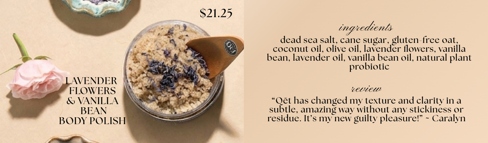 Lavender Flowers and Vanilla Bean Body Polish / Lovely, skin softening, moisturizing.