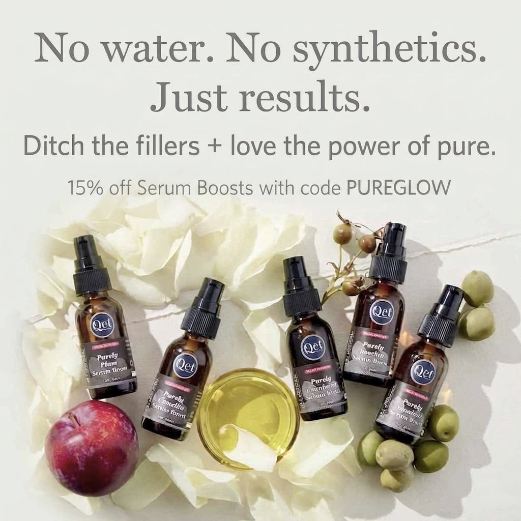 No water. No synthetics. Just results / 15% savings on our Serum Boosts No water. No synthetics. Just results / 15% savings on our Serum Boosts