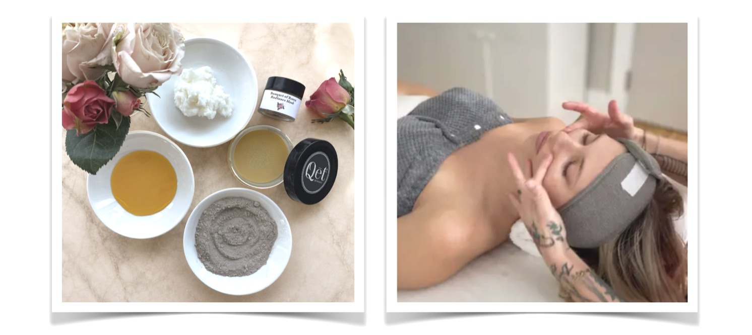 Image of a relaxing and organic facial taking place, with facial massage and organic treatments. Image of a relaxing and organic facial taking place, with facial massage and organic treatments.